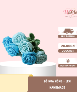 1 Bó Hoa Hồng Len Handmade Cao Cấp – Hoa Len Đan Tay Trang Trí & Quà Tặng Ý Nghĩa