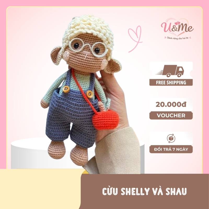 Bộ Đôi Cừu Shelly Và Shau Móc Len Handmade Đáng Yêu