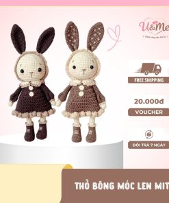 Thỏ Bông Móc Len Miti Cao Cấp, Đáng Yêu Từ U&Me