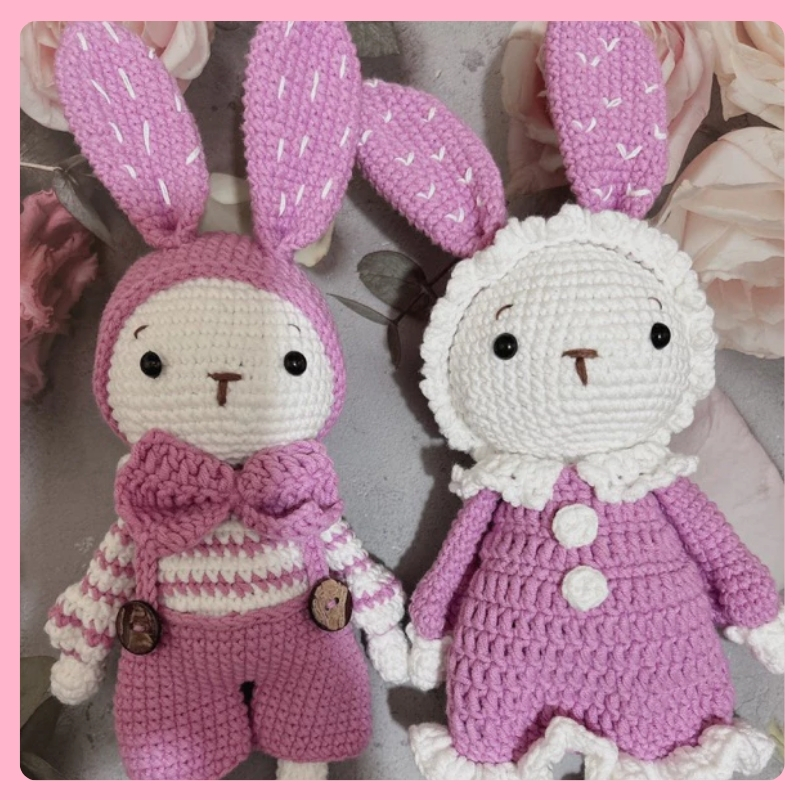 Thỏ Bông Móc Len Miti Cao Cấp, Đáng Yêu Từ U&Me